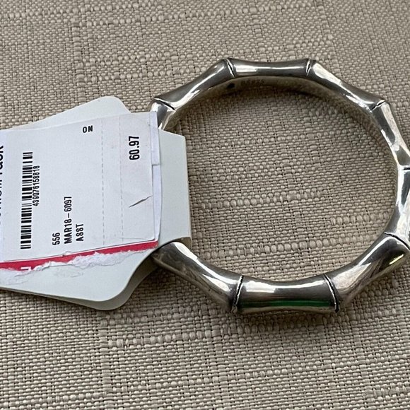 Savvy Cie Jewelry Women Bracelet BS925 Silver Tone Wrist band New - Picture 6 of 7